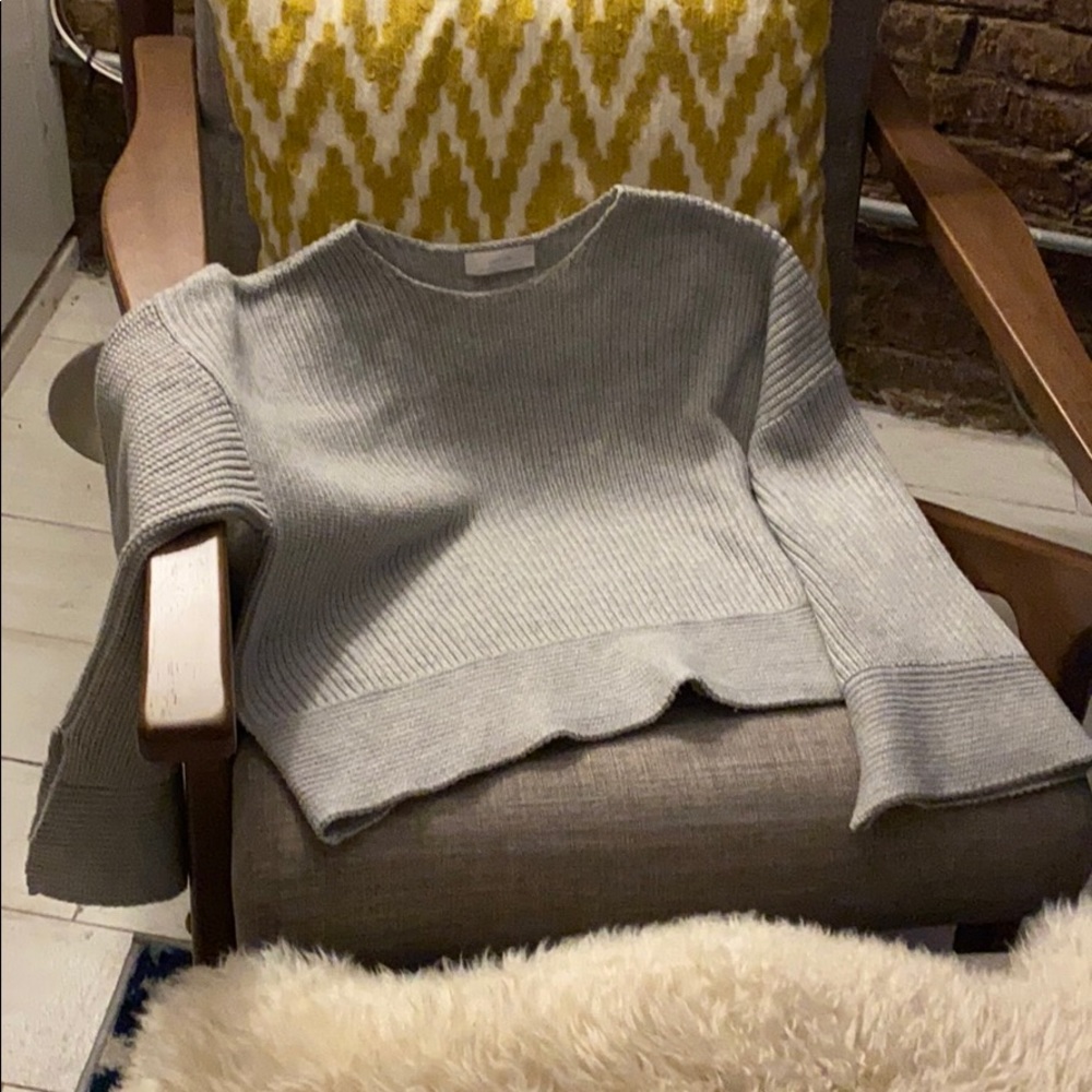 Cozy knit gray sweater, size S/P